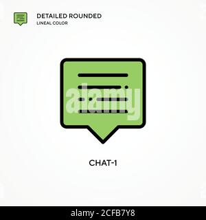 Chat-1-Vektorsymbol. Moderne Vektorgrafik Konzepte. Einfach zu bearbeiten und anzupassen. Stock Vektor