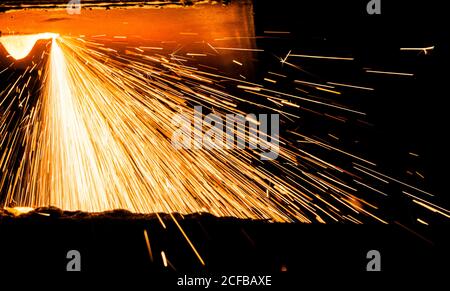 Mischung aus Sauerstoff und Acetylen-Brennschneideeisen Stockfoto