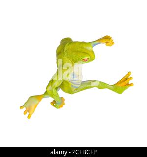 Frog läuft in isometrischer Ansicht, 3d-Illustration Stockfoto