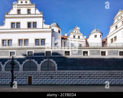 Dresdner Stallhof, Stallhof, Augustusstraße, Dresden (Drježdźany, Drežďany) Landeshauptstadt Dresden, Freistaat Sachsen, Deutschland, Elbtal, Stockfoto