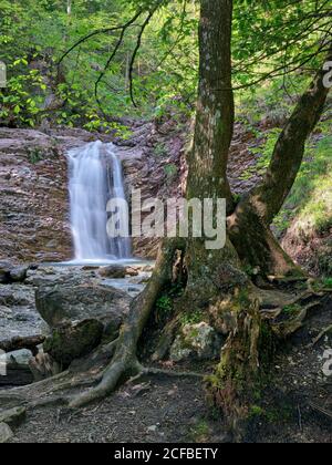 Wetzsteinbrüche Unterammergau, Pürschlingstraße, Unterammergau, Landkreis Garmisch-Partenkirchen, Oberbayern, Freistaat Bayern, Deutschland, Stockfoto