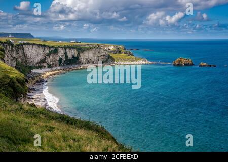 Malerische Küste der Antrim Küste in Nordirland Stockfoto