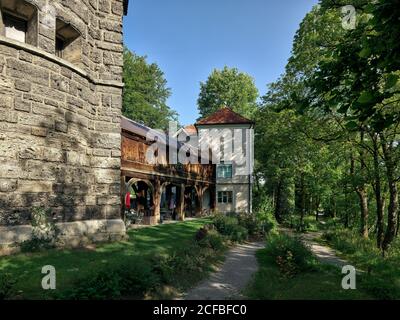 Mutterturm, von-Kühlmann-Straße, Landsberg am Lech, Oberbayern, Freistaat Bayern, Deutschland, Historische Altstadt, Romantikstraße Stockfoto