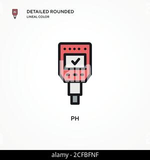 Symbol für pH-Vektor. Moderne Vektorgrafik Konzepte. Einfach zu bearbeiten und anzupassen. Stock Vektor
