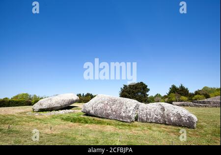 Grand Menhir Breeze, Carnac Frankreich, Frankreich Stockfoto