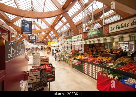 Les Halles (Markthalle), Quimper Frankreich, Frankreich Stockfoto