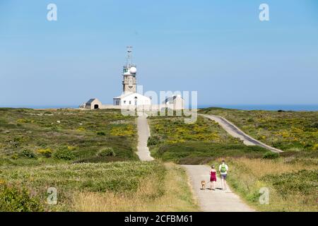 Leuchtturm, Cap Pointe du Raz Frankreich, Frankreich Stockfoto