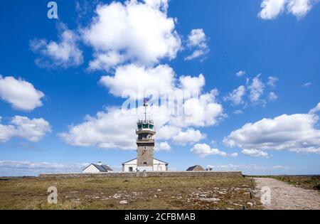 Leuchtturm, Cap Pointe du Raz Frankreich, Frankreich Stockfoto