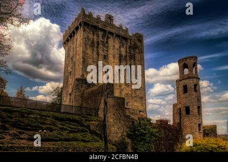 Der Keep des Blarney Castle in der Grafschaft Cork, Irland. Stockfoto