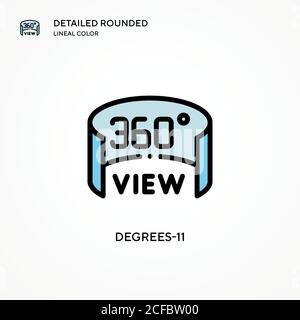 Vektorsymbol Grad-11. Moderne Vektorgrafik Konzepte. Einfach zu bearbeiten und anzupassen. Stock Vektor