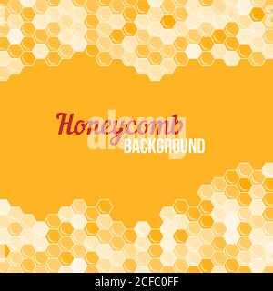 Orange Wabenhintergrund. Abstrakte geometrische Vektorgrafik. Stock Vektor