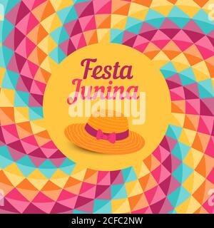 Festa Junina Illustration - traditionelle Brasilien juni Festival Party - Mittsommerurlaub. Vektorgrafik. Stock Vektor