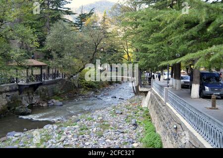 Georgia Republic - Borjomi Creek Stockfoto