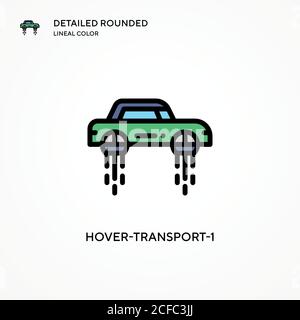 Vektorsymbol Hover-Transport-1. Moderne Vektorgrafik Konzepte. Einfach zu bearbeiten und anzupassen. Stock Vektor