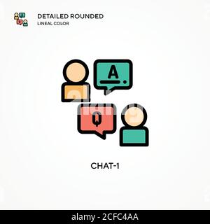 Chat-1-Vektorsymbol. Moderne Vektorgrafik Konzepte. Einfach zu bearbeiten und anzupassen. Stock Vektor