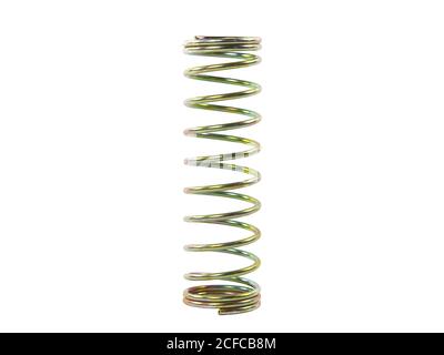 Metallfeder isoliert auf weißem Hintergrund Stockfoto