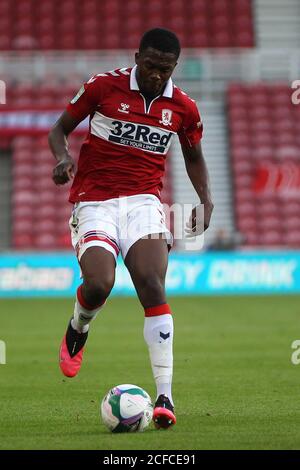 MIDDLESBROUGH, ENGLAND. 4. SEPTEMBER 2020 Middlesbroughs Anfernee Dijksteel während des Carabao Cup Spiels zwischen Middlesbrough und Shrewsbury Town im Riverside Stadium, Middlesbrough. (Kredit: Mark Fletcher, Mi News) Kredit: MI Nachrichten & Sport /Alamy Live Nachrichten Stockfoto