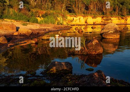 Küstenabdruck, Timmendorf, Insel Poel, Ostsee Stockfoto