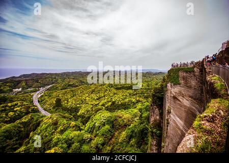 Der Blick vom Mount NOKOGIRI in Chiba, Japan Stockfoto