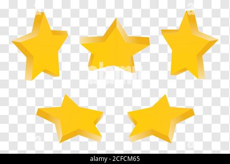 Sterne Symbole gelbe Zeichen. Vektordarstellungen Stock Vektor