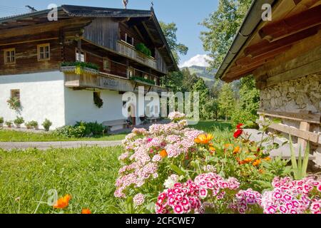 Berghof in der Region Alpbachtal Tirol Stockfoto