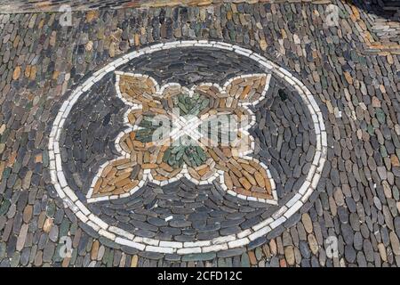 Kopfsteinpflastermosaik, Freiburg, Freiburg im Breisgau, Baden-Württemberg, Deutschland, Europa Stockfoto