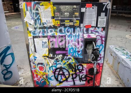 Minneapolis, MN, USA. September 2020. Eine allgemeine Ansicht des George Floyd Gedächtnisses und der umgebenden Gegend, in der George Floyd nahe 38. Straße und Chicago Allee am 4. September 2020 in Minneapolis, Minnesota getötet wurde. ( Credit: Chris Tuite/Image Space/Media Punch)/Alamy Live News Stockfoto