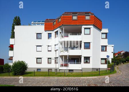 Modernes Wohngebäude in Bremen-Vegesack, Bremen, Deutschland, Europa Stockfoto