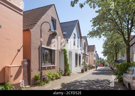 Alte Bremer Wohnhäuser in Bremen-Vegesack, Bremen, Deutschland, Europa Stockfoto