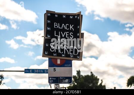 Minneapolis, MN, USA. September 2020. Eine allgemeine Ansicht des George Floyd Gedächtnisses und der umgebenden Gegend, in der George Floyd nahe 38. Straße und Chicago Allee am 4. September 2020 in Minneapolis, Minnesota getötet wurde. ( Credit: Chris Tuite/Image Space/Media Punch)/Alamy Live News Stockfoto