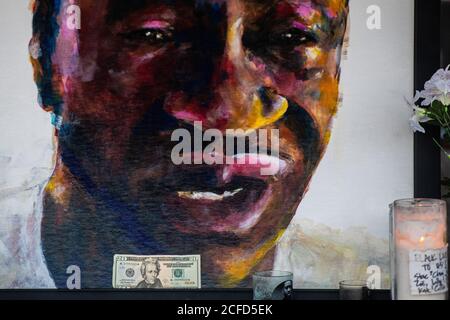 Minneapolis, MN, USA. September 2020. Eine allgemeine Ansicht des George Floyd Gedächtnisses und der umgebenden Gegend, in der George Floyd nahe 38. Straße und Chicago Allee am 4. September 2020 in Minneapolis, Minnesota getötet wurde. ( Credit: Chris Tuite/Image Space/Media Punch)/Alamy Live News Stockfoto