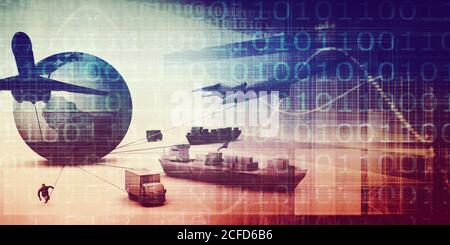 Procurement Supply Chain Industry Abstract Hintergrundkonzept Stockfoto