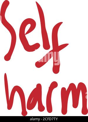 Schutz vor Selbstverletzungen. World Suicide Prevention Day (September 10) Design-Konzept. Bunte Vektorgrafik für Web und Druck. Stock Vektor