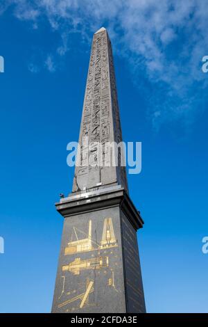 Obelisk von Luxor auf dem Place de la Concorde, Paris, Frankreich Stockfoto