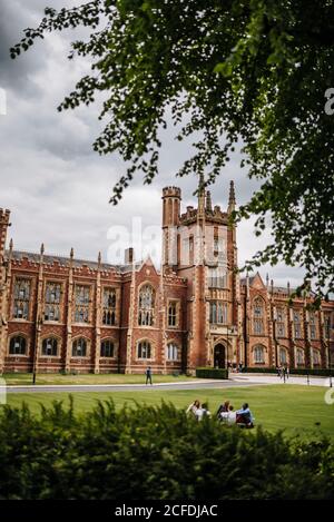 Lanyon-Gebäude an der Queen's University, Belfast, Nordirland Stockfoto
