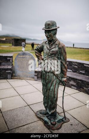 Charlie Chaplin Statue in Waterville, Irland Stockfoto