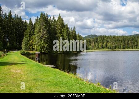 Stierhüblteich, See bei Karlstift - Wandern rund um Karlstift, Waldviertel, Österreich Stockfoto