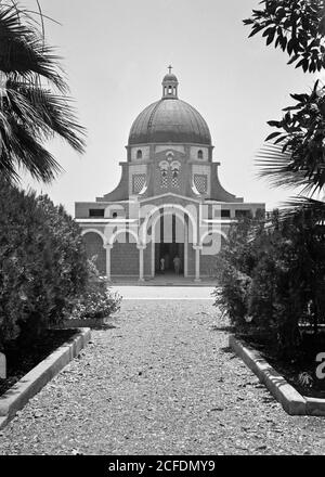 Italienische Kapelle am nördlichen Ende des Sees von Galiläa ca. 1940 - 1946 Stockfoto