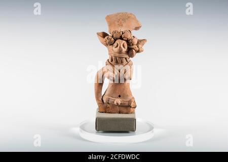 Muttergöttin Figur, aus Mohenjo daro, Indus Valley Civilization Gallery, National Museum of Pakistan, Karachi, Sindh, Pakistan, Südasien, Asien Stockfoto