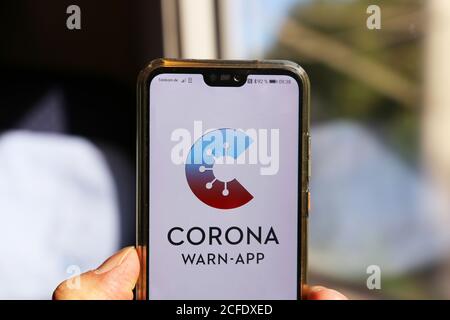 Corona Warning App der Bundesregierung (Deutschland) Stockfoto