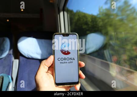 Corona Warning App der Bundesregierung (Deutschland) Stockfoto