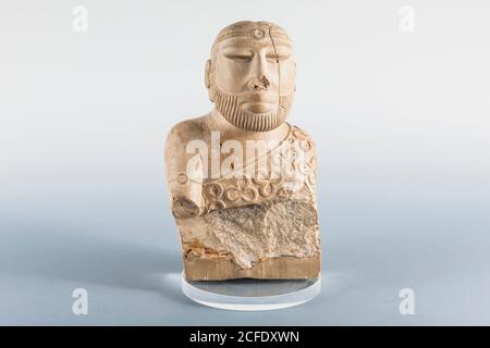 Original Priester König Statue, Mohenjo daro, Indus Valley Zivilisation (Wertsachen Gewölbe), National Museum of Pakistan, Karachi, Pakistan, Südasien, Asien Stockfoto