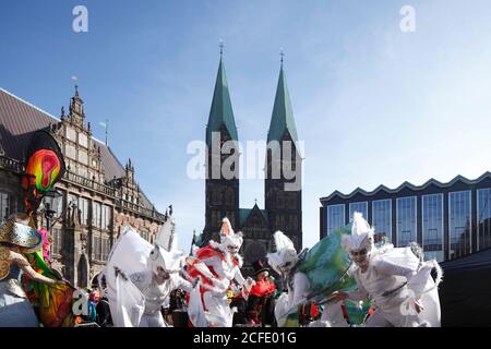 Bremen Samba Karneval auf dem Marktplatz, Bremen, Deutschland, Europa Stockfoto