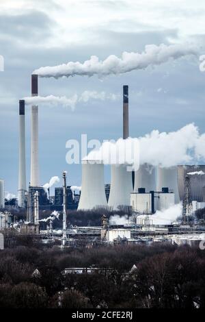 Steinkohlekraftwerk Uniper Scholven, Gelsenkirchen, Ruhrgebiet, Nordrhein-Westfalen, Deutschland Stockfoto