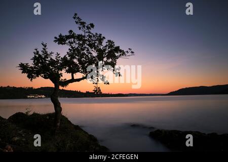 Sonnenuntergang über Lake Windermere Stockfoto