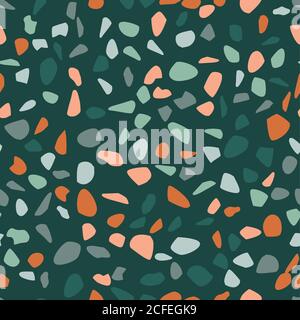 Terrazzo Nahtloses Muster. Pastellfarben. Marmor. Abstrakter Hintergrund. Stock Vektor