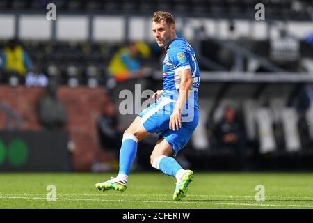 DERBY, ENGLAND. 5. SEPTEMBER Jack Hindle of Barrow während des Carabao Cup-Spiels zwischen Derby County und Barrow im Pride Park, Derby (Kredit: Jon Hobley - MI News) Kredit: MI News & Sport /Alamy Live News Stockfoto