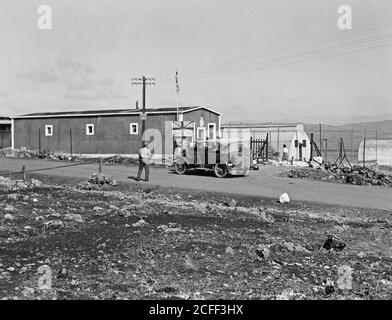 Bildunterschrift: Das Jordantal nördlich des Galiläischen Sees. Metulla. Britischer Grenzposten - Lage: Israel ca. 1920 Stockfoto