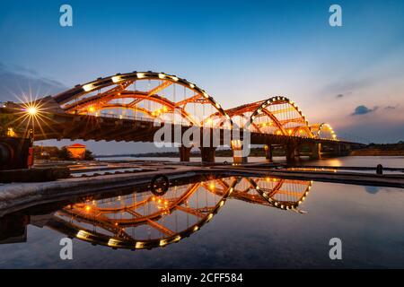 Dong Tru Brücke in Long Bien, Hanoi Stockfoto