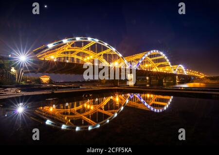 Dong Tru Brücke in Long Bien, Hanoi Stockfoto